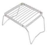 Folding Campfire Grill Stainless Steel Grid Shaped Camping Grill Grate Picnic QQB Grate for Outdoor - Close-Up Angle