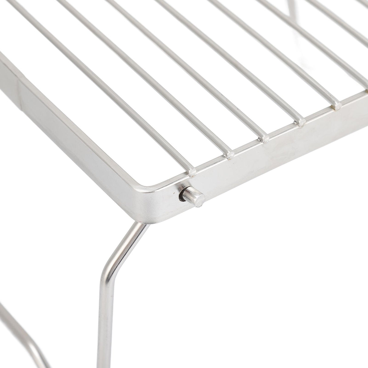 Folding Campfire Grill Stainless Steel Grid Shaped Camping Grill Grate Picnic QQB Grate for Outdoor