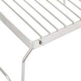 Folding Campfire Grill Stainless Steel Grid Shaped Camping Grill Grate Picnic QQB Grate for Outdoor