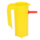 Lamb Milk Feeder Bottle 800ML Scale Accurate Quantitative Small Animal Calf Goat Pacifier Feeder Milk Bottle with Hand Grip Yellow - 45-Degree Angle