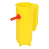 Lamb Milk Feeder Bottle 800ML Scale Accurate Quantitative Small Animal Calf Goat Pacifier Feeder Milk Bottle with Hand Grip Yellow - Rear View