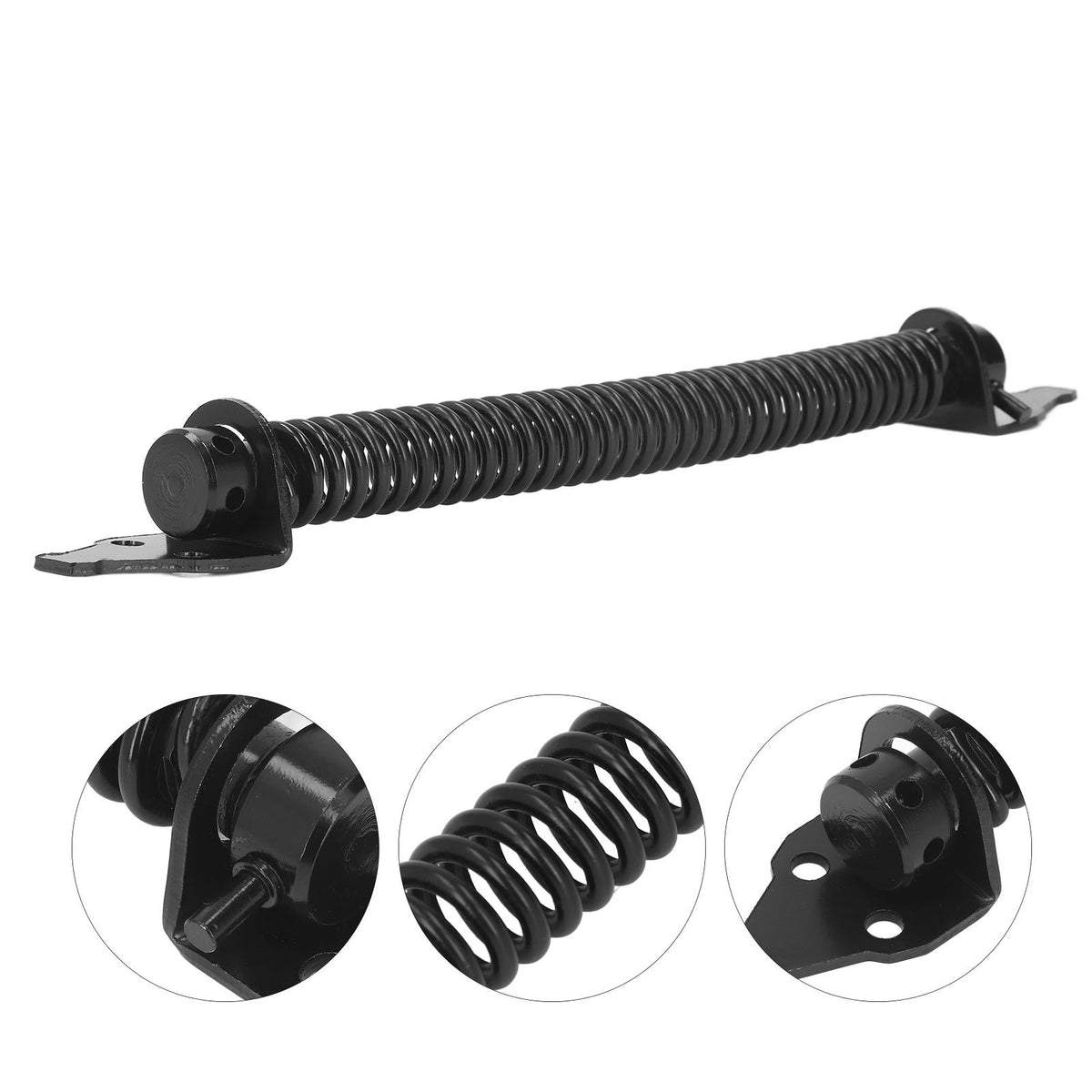 Self Closing Gate Door Spring Carbon Steel Electrophoresis Black Finish for Outdoor Villa Yard Fence