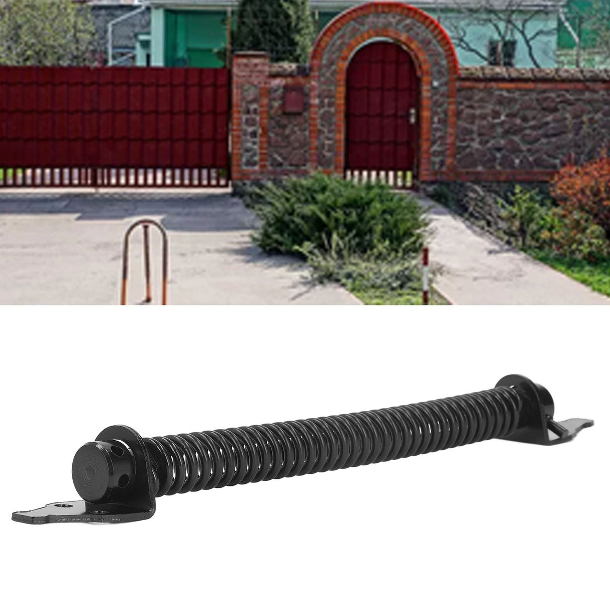 Self Closing Gate Door Spring Carbon Steel Electrophoresis Black Finish for Outdoor Villa Yard Fence