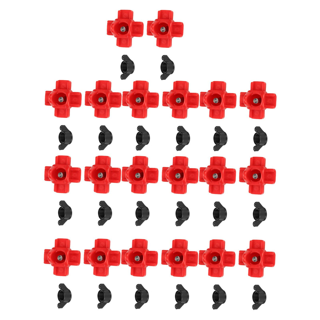 20PCS G1/8 Male Thread Chicken Drinking Nipples Automatic Waterer Equipment with Black Srews for Poultry Feeding