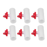 20 Sets Chicken Nipple Waterer Automatic Water Feeding Professional Chicken Watering Cups with T Joints for Quail Pigeons G3/4
