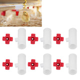 20 Sets Chicken Nipple Waterer Automatic Water Feeding Professional Chicken Watering Cups with T Joints for Quail Pigeons G3/4
