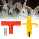100 Set Rodents Automatic Waterer Stainless Steel Plastic Integrated Automatic Rabbit Water Nipple for Rabbit Pig Ferret