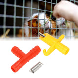 100 Set Rodents Automatic Waterer Stainless Steel Plastic Integrated Automatic Rabbit Water Nipple for Rabbit Pig Ferret