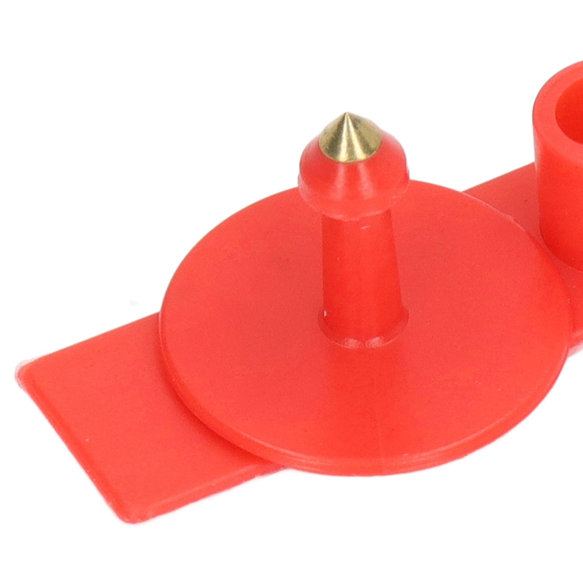 Blank Livestock Ear Tag Handwritable Prevent Shedding Animal Ear Label for Pig Cattle Sheep Red 100 Set