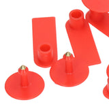 Blank Livestock Ear Tag Handwritable Prevent Shedding Animal Ear Label for Pig Cattle Sheep Red 100 Set