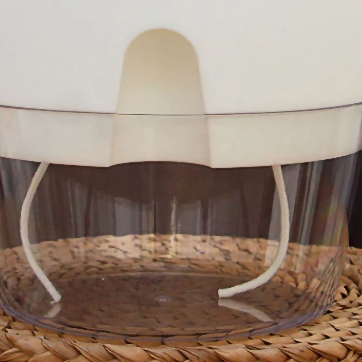 Self Watering Plastic Flowerpot Transparent Double Layer Detachable Light Flowerpot for Balcony White Large