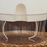 Self Watering Plastic Flowerpot Transparent Double Layer Detachable Light Flowerpot for Balcony White Large - Side View