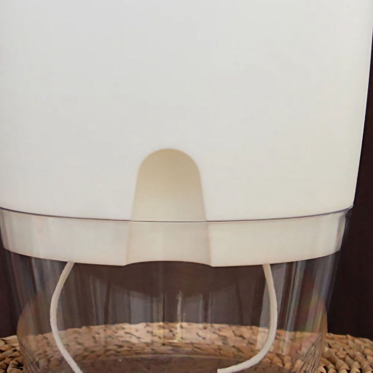 Self Watering Plastic Flowerpot Transparent Double Layer Detachable Light Flowerpot for Balcony White Large