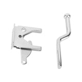 Galvanized Door Locks Hasp Latch Carbon Steel Security Padlock Clasp for Sheds Closets Lockers - Front View
