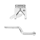 Galvanized Door Locks Hasp Latch Carbon Steel Security Padlock Clasp for Sheds Closets Lockers - Low Angle