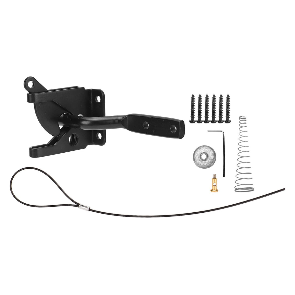 Fence Latch Carbon Steel with Spring Gate Latch Safety Latch for Indoor Window Doors Pet Fences
