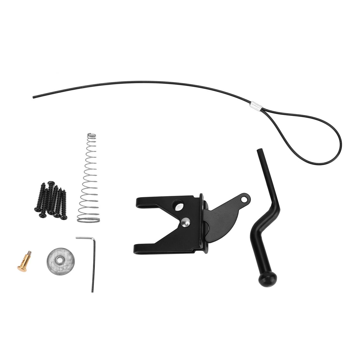 Fence Latch Carbon Steel with Spring Gate Latch Safety Latch for Indoor Window Doors Pet Fences