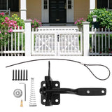 Fence Latch Carbon Steel with Spring Gate Latch Safety Latch for Indoor Window Doors Pet Fences