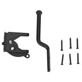 Black Door Locks Hasp Latch Carbon Steel Security Padlock Clasp for Sheds Closets Lockers