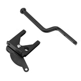 Black Door Locks Hasp Latch Carbon Steel Security Padlock Clasp for Sheds Closets Lockers - 45-Degree Angle