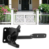 Black Door Locks Hasp Latch Carbon Steel Security Padlock Clasp for Sheds Closets Lockers - Extra Image