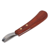 Hoof Trimmer Shears Stainless Steel Blade Rubber Wood Handle Multipurpose Cattle Horse Hoof Cutter - Side View