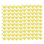 100pcs Blank Livestock Ear Tag Thickened TPU Reusable Animal Ear Label for Dairy Cattle Beef Cattle Yaks Horses Camels Yellow