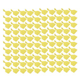 100pcs Blank Livestock Ear Tag Thickened TPU Reusable Animal Ear Label for Dairy Cattle Beef Cattle Yaks Horses Camels Yellow