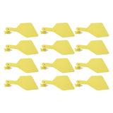 100pcs Blank Livestock Ear Tag Thickened TPU Reusable Animal Ear Label for Dairy Cattle Beef Cattle Yaks Horses Camels Yellow