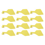 100pcs Blank Livestock Ear Tag Thickened TPU Reusable Animal Ear Label for Dairy Cattle Beef Cattle Yaks Horses Camels Yellow
