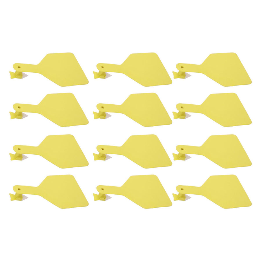 100pcs Blank Livestock Ear Tag Thickened TPU Reusable Animal Ear Label for Dairy Cattle Beef Cattle Yaks Horses Camels Yellow