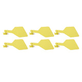 100pcs Blank Livestock Ear Tag Thickened TPU Reusable Animal Ear Label for Dairy Cattle Beef Cattle Yaks Horses Camels Yellow - Side View