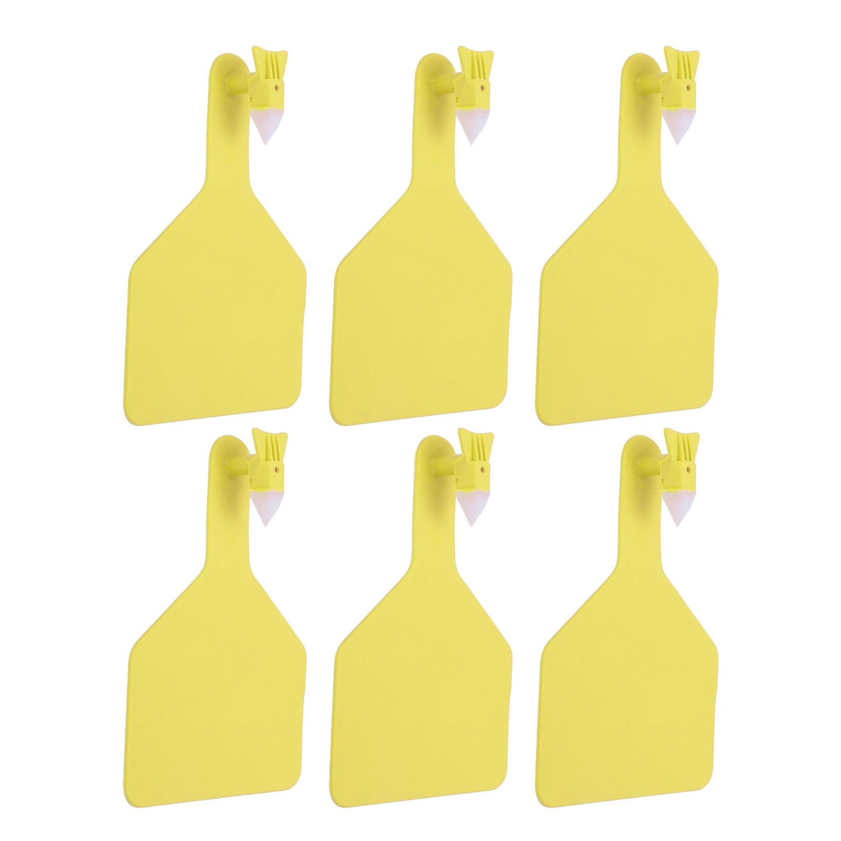100pcs Blank Livestock Ear Tag Thickened TPU Reusable Animal Ear Label for Dairy Cattle Beef Cattle Yaks Horses Camels Yellow