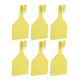 100pcs Blank Livestock Ear Tag Thickened TPU Reusable Animal Ear Label for Dairy Cattle Beef Cattle Yaks Horses Camels Yellow