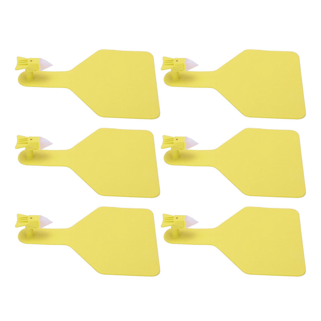 100pcs Blank Livestock Ear Tag Thickened TPU Reusable Animal Ear Label for Dairy Cattle Beef Cattle Yaks Horses Camels Yellow
