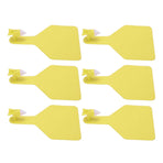 100pcs Blank Livestock Ear Tag Thickened TPU Reusable Animal Ear Label for Dairy Cattle Beef Cattle Yaks Horses Camels Yellow