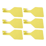 100pcs Blank Livestock Ear Tag Thickened TPU Reusable Animal Ear Label for Dairy Cattle Beef Cattle Yaks Horses Camels Yellow - Rear View