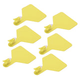 100pcs Blank Livestock Ear Tag Thickened TPU Reusable Animal Ear Label for Dairy Cattle Beef Cattle Yaks Horses Camels Yellow - Close-Up Angle