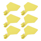 100pcs Blank Livestock Ear Tag Thickened TPU Reusable Animal Ear Label for Dairy Cattle Beef Cattle Yaks Horses Camels Yellow