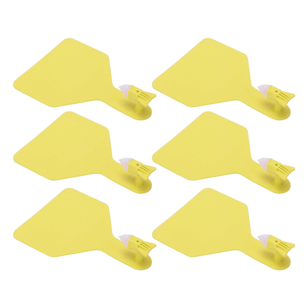 100pcs Blank Livestock Ear Tag Thickened TPU Reusable Animal Ear Label for Dairy Cattle Beef Cattle Yaks Horses Camels Yellow