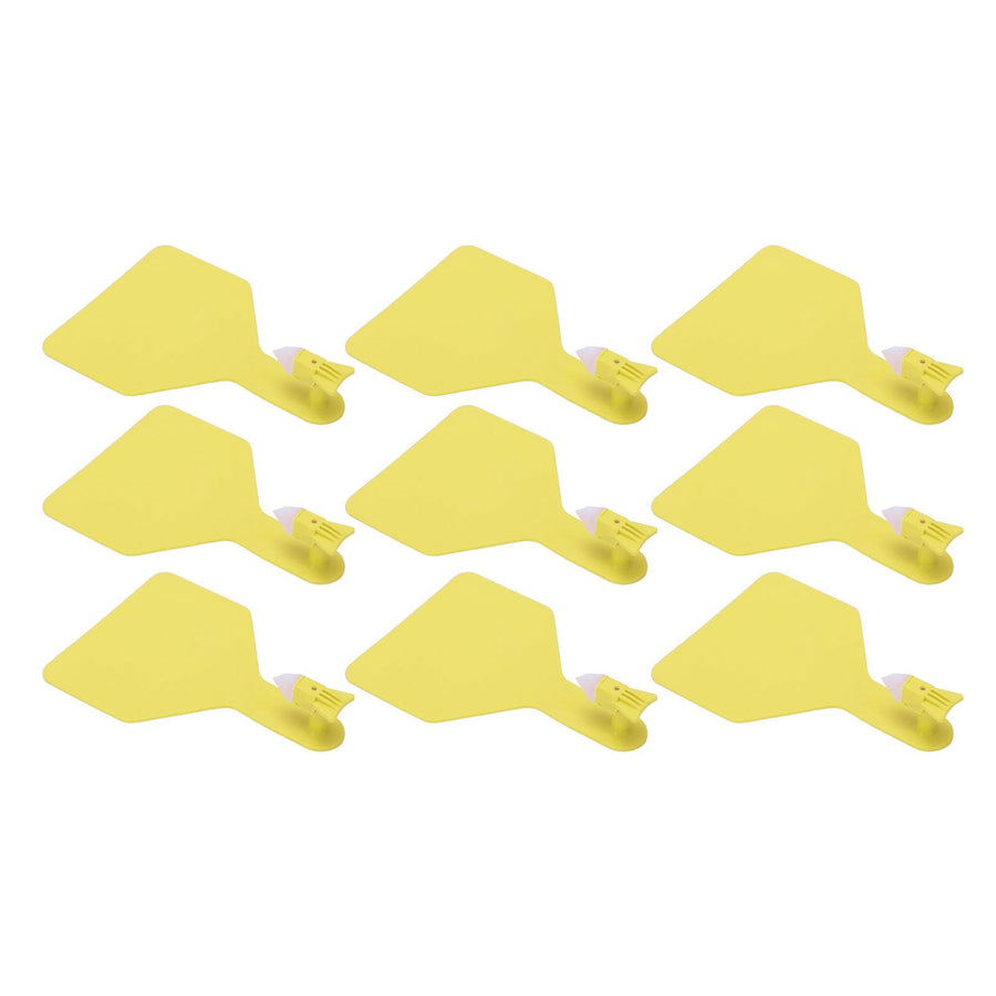 100pcs Blank Livestock Ear Tag Thickened TPU Reusable Animal Ear Label for Dairy Cattle Beef Cattle Yaks Horses Camels Yellow
