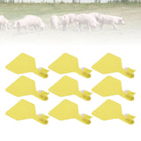 100pcs Blank Livestock Ear Tag Thickened TPU Reusable Animal Ear Label for Dairy Cattle Beef Cattle Yaks Horses Camels Yellow