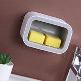 Wall Mount Soap Rack Drain Toilet Suction Disc Punch Free Box Student Dormitory Supplies Nordic 1 Layer Gray