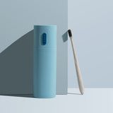 Plastic Toothbrush and Toothpaste Holder Portable Toothbrush Storage Box Cup for Home Travel Blue