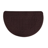 Half Circle Doormat Semicircle Floor Mat Dust Trap Polyester Fiber Strong Absorption Anti Slip for Outdoor Indoor Dark Coffee 48x78cm / 18.9x30.7in