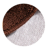 Half Circle Doormat Semicircle Floor Mat Dust Trap Polyester Fiber Strong Absorption Anti Slip for Outdoor Indoor Dark Coffee 48x78cm / 18.9x30.7in - Front View