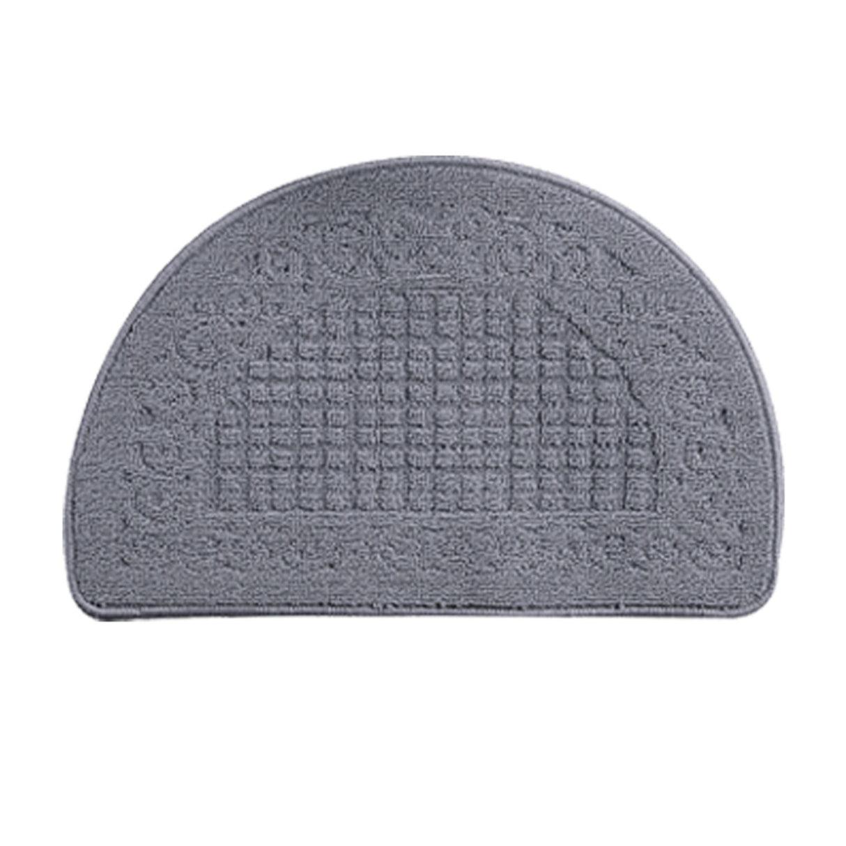 Half Circle Doormat Semicircle Floor Mat Dust Trap Polyester Fiber Strong Absorption Anti Slip for Outdoor Indoor Grey 48x78cm / 18.9x30.7in