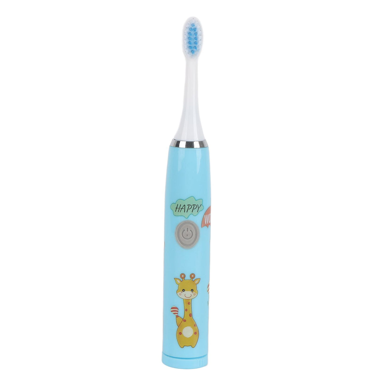 Children Electric Toothbrush Cartoon Fully Automatic Sonic Toothbrush with 3 Brush Heads for Kids Children Deer Blue