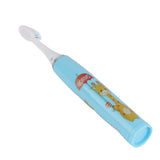 Children Electric Toothbrush Cartoon Fully Automatic Sonic Toothbrush with 3 Brush Heads for Kids Children Deer Blue - 45-Degree Angle