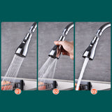 Universal Faucet Head Multifunctional Spray Proof Rotating Faucet for Home Kitchen Bathroom Single Blade Shower Water Pull Out Faucet Models Silver